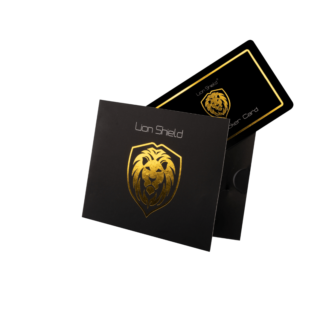 RFID Blocker Karte mit Verpackung vorne Schwarz